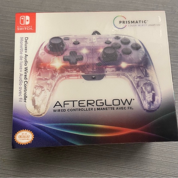 NWT Prismatic Afterglow Nintendo Switch Wired Controller - Picture 1 of 3
